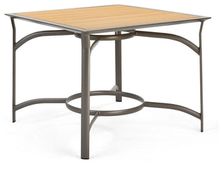 Harper All-Weather 42" Square Balcony Table With Umbrella Hole