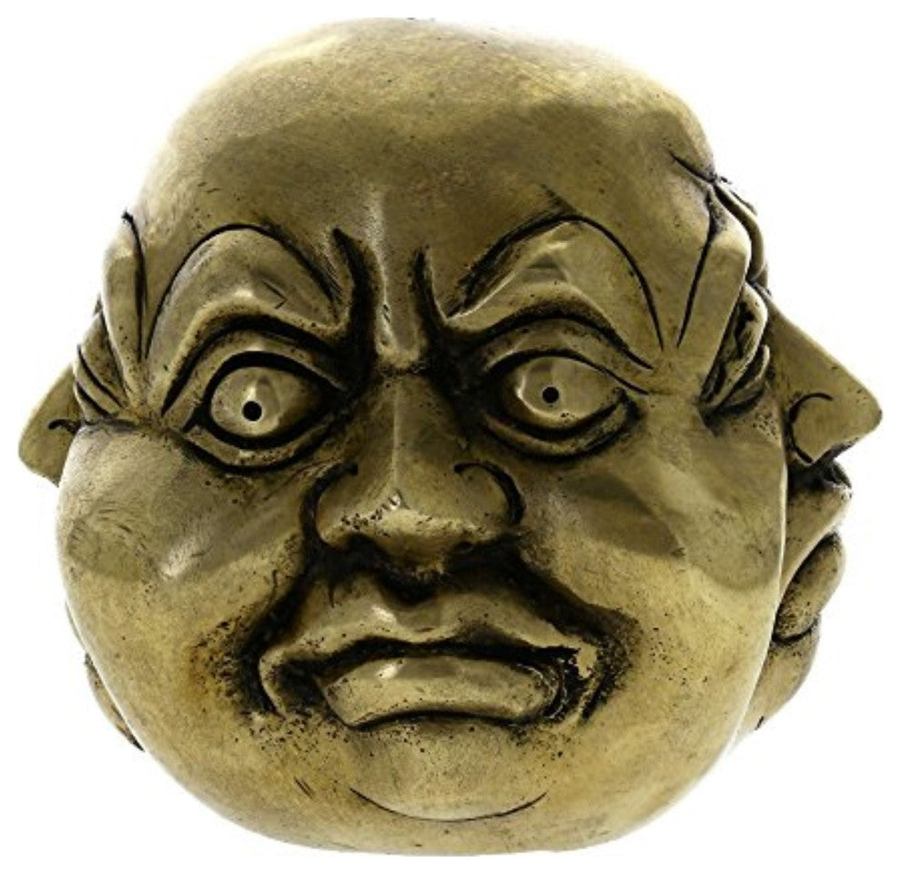 Four Faced Buddha Head Joy Sorrow Anger Serenity 3.75" 1.32 Kg