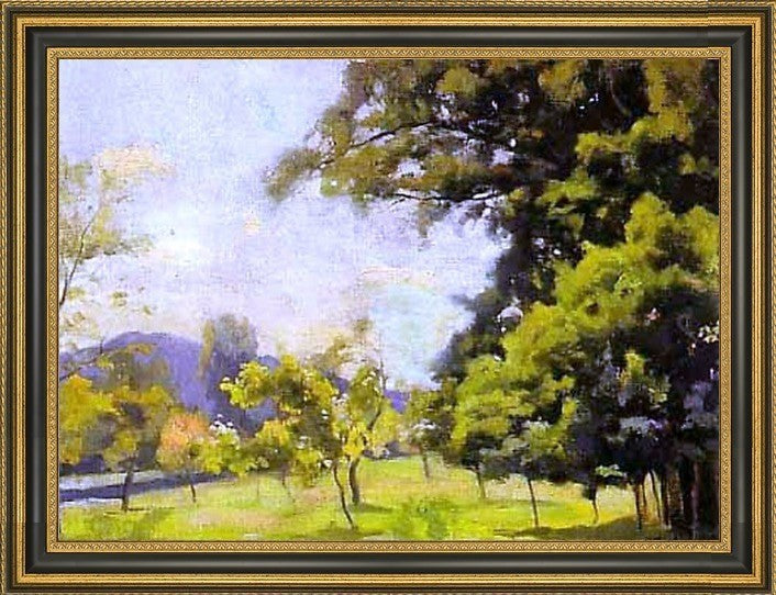 Enrique Galwey Garcia Paisaje Framed Premium Canvas Print, 21"x28"