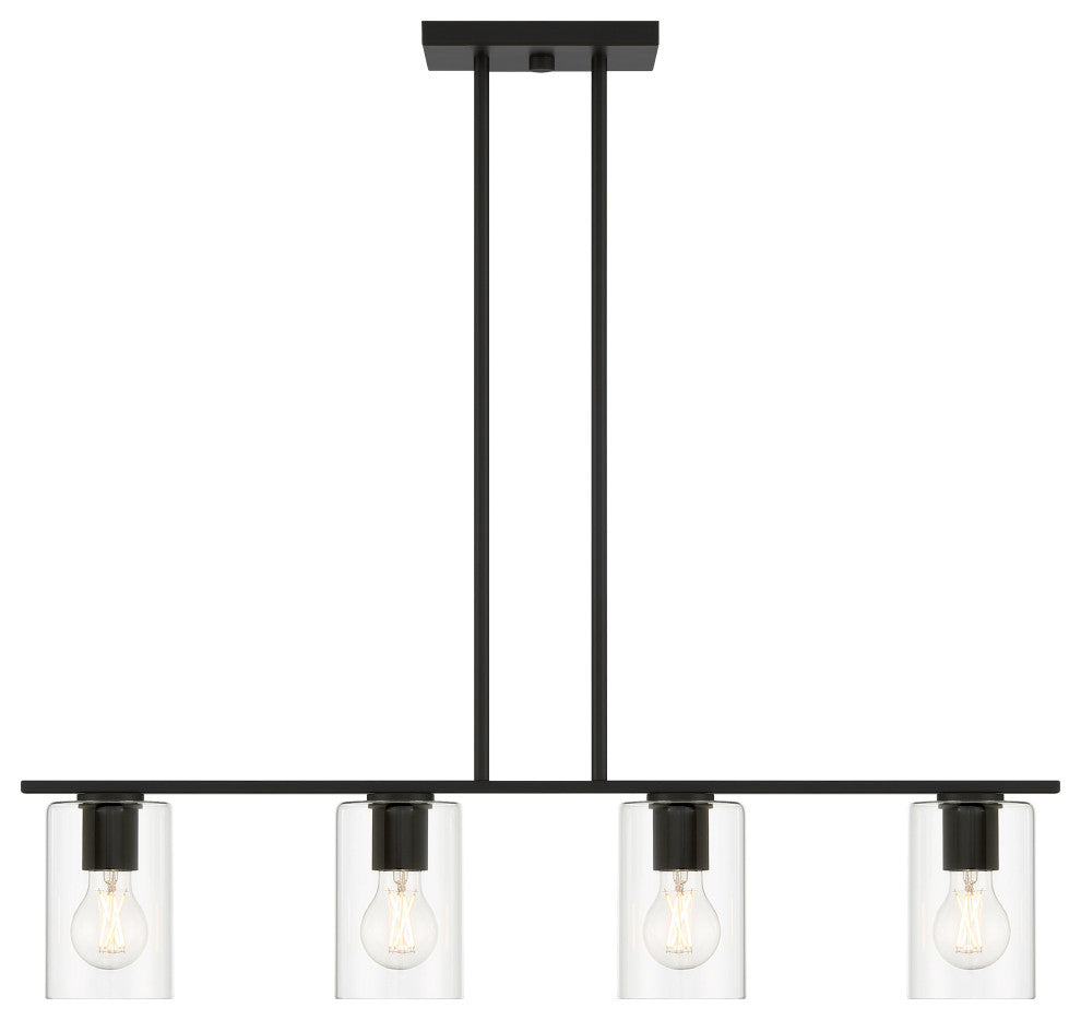 Oslo LED Linear Pendant, Matte Black