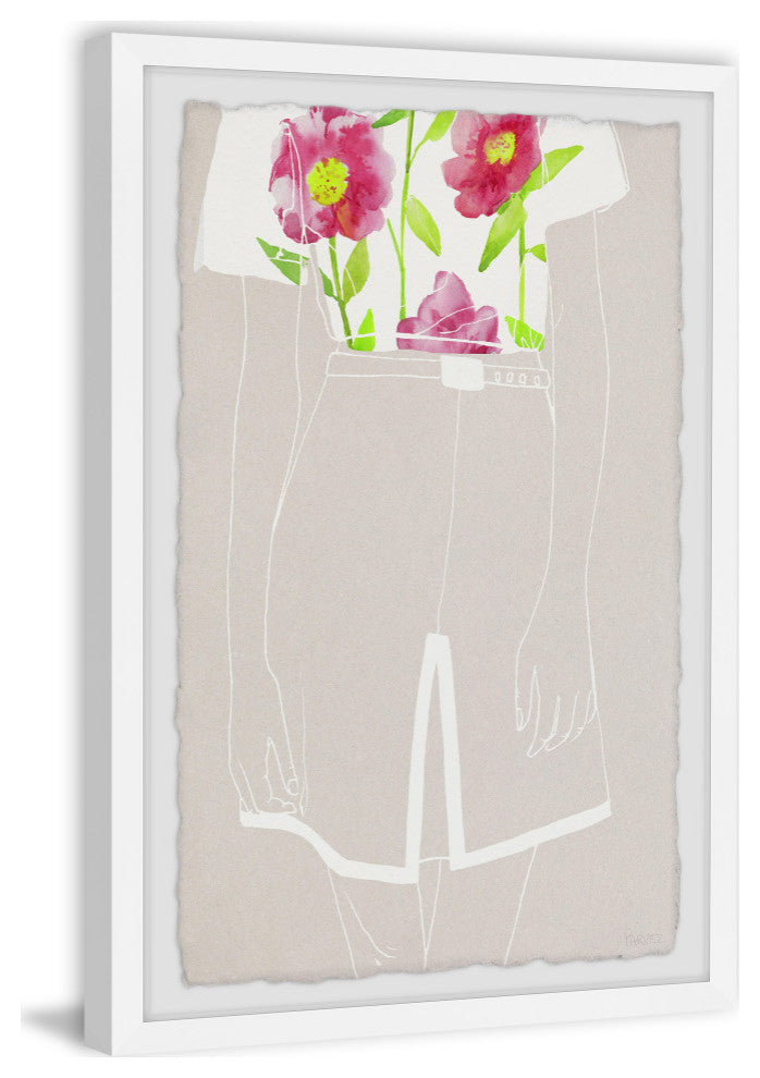 "Floral Printed Tops" Framed Painting Print, 12x18
