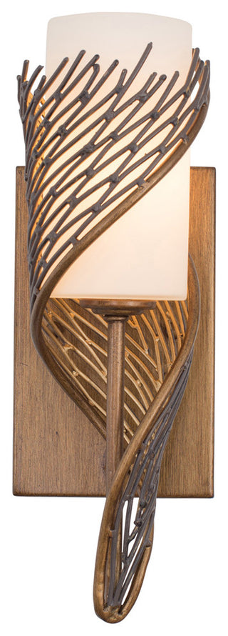 Flow 1-Light Left Wall Sconce, Hammered Ore