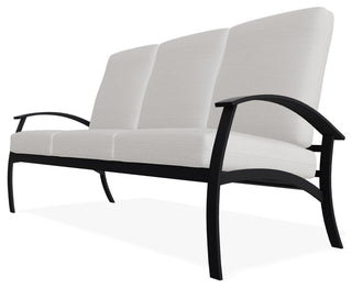 Belle Isle Cushion 3-Seat Outdoor Sofa, Tabloid Cloud/Black