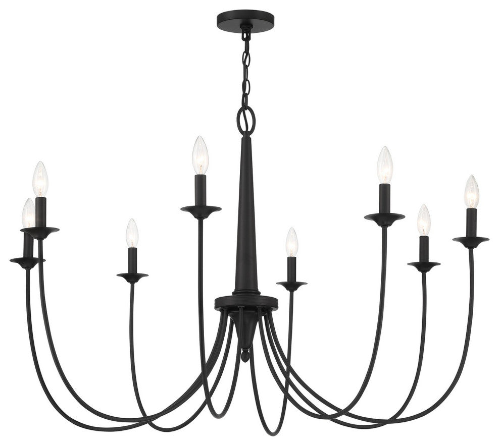 Stonecrest 8-Light Chandelier, Matte Black