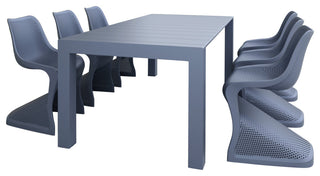 Compamia Bloom Extendable Patio Dining 7-Piece Set, Dark Gray