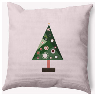 Crazy Christmas Decorative Throw Pillow, Pink, 16"x16"
