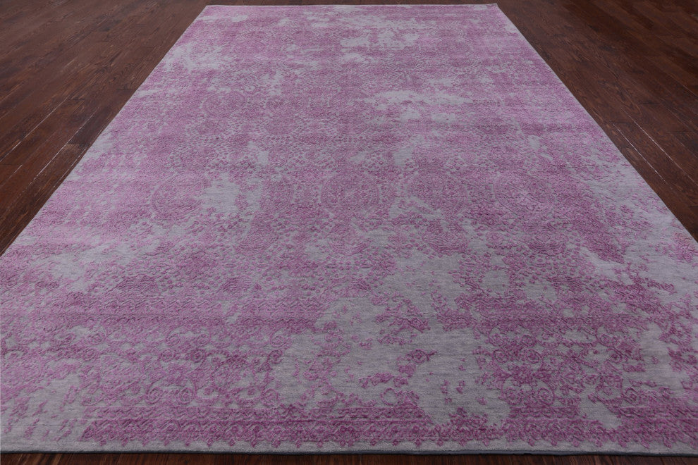 Handmade Wool and Silk Persian Rug 8' 10" X 12' 4" Q6263