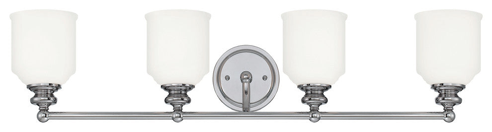 Melrose 4 Light Bath Bar, Polished Chrome
