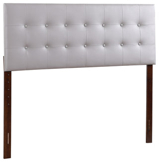 Novo 2 Faux Leather Adjustable Headboard, Light Gray, King
