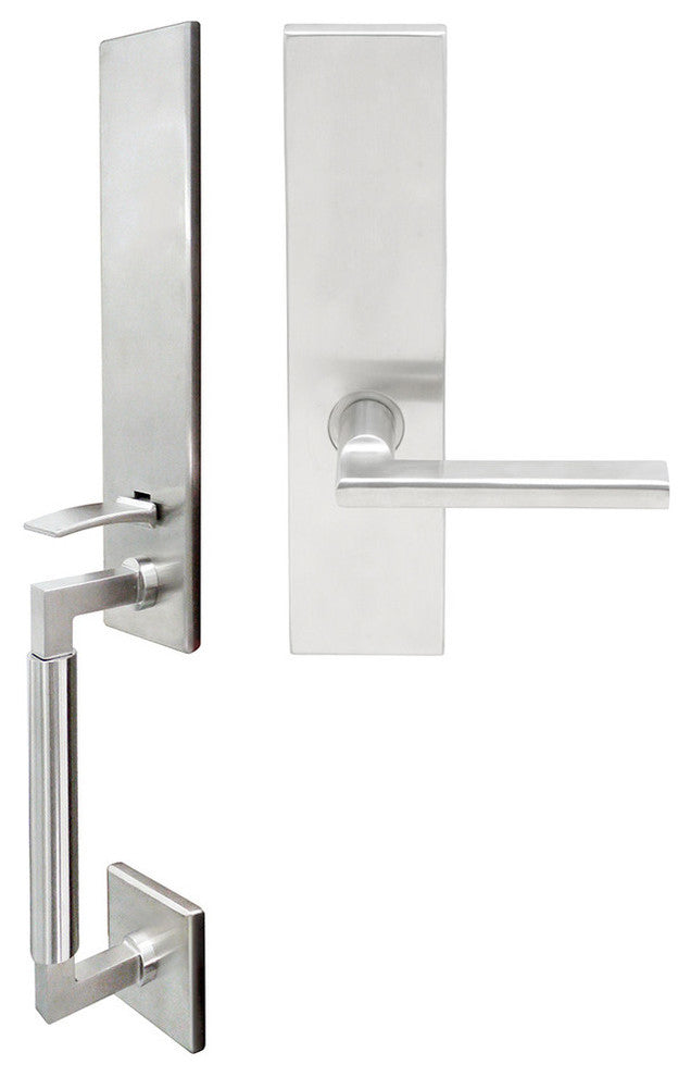Sunrise Lever, Mortise Full Dummy Handle Set, Satin Stainless Steel, Right Hand