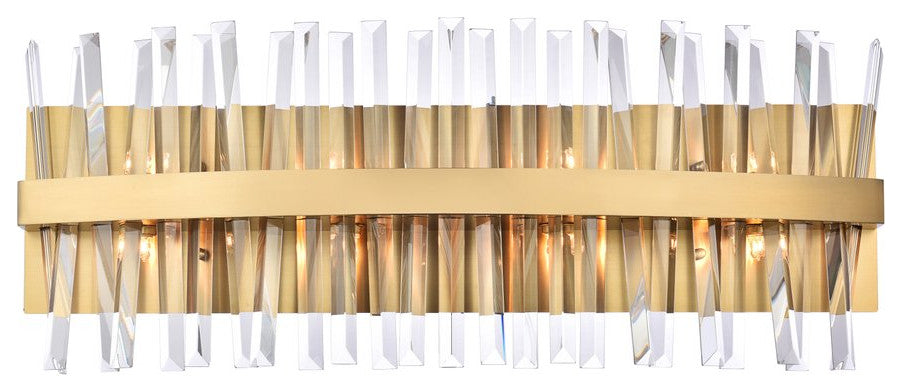 Modern Satin Gold 8-Light Bath Sconces