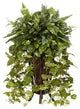 Vining Mixed Greens With Decorative Stand Silk Plant