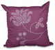 Traditional Flower-Single Bloom, Floral Print Pillow, Purple, 16"x16"