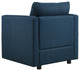Armchair and Loveseat Sofa Set, Fabric, Navy Blue, Modern, Lounge Hospitality