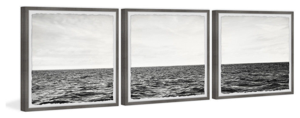 Sky Meets the Sea Triptych, 3-Piece Set, 18x18 Panels