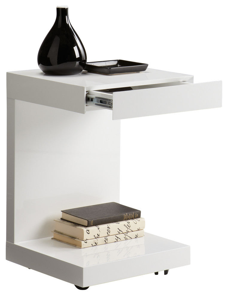 Bachelor Tv Table, High White