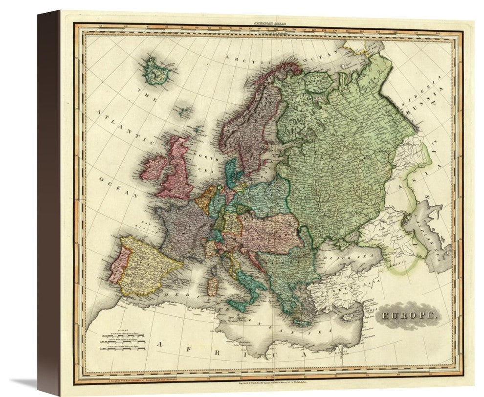 "Europe, 1823" Stretched Canvas Giclee by Henry S. Tanner, 16"x15"