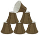 30049-6 Small Bell  Chandelier Clip On Lamp Shade Light Brown 3"x6"x5"