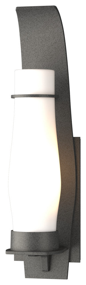 Sea Coast Outdoor Sconce, Coastal Natural Iron Finish, Opal Glass