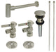Plumbing Sink Trim Kit, Bottle Trap and Overflow Drain, Brushed Nickel