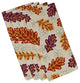 Retro Leaves Floral Print Napkin, Set of 4, Purple