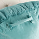Fox Faux Fur Bedrest, Needs Assembly, Aqua, 28"x30"x17"