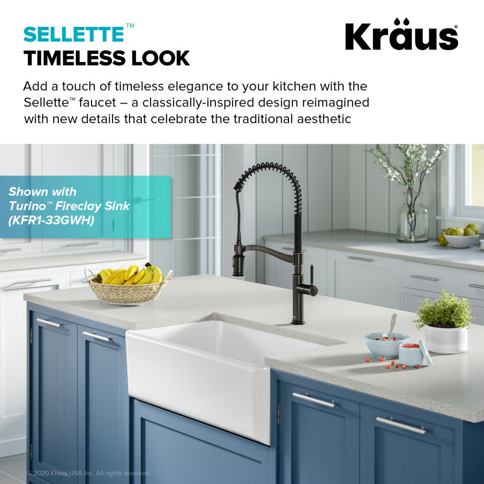 Sellette Commercial Style Pull-Down Kitchen Faucet ORB
