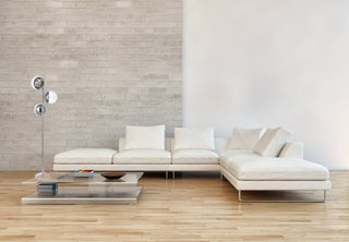 Midcentury Modern Chrome And Clear 3-Light Floor Lamp