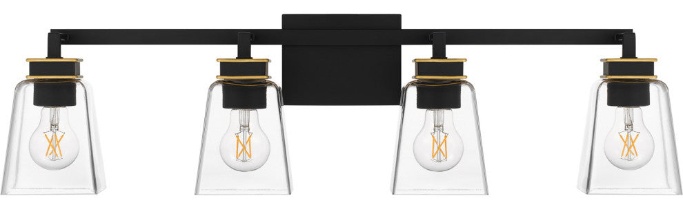 Quoizel ALY8632 Almany 4 Light 33"W Vanity Light - Matte Black