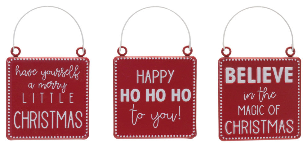 Holiday Sentiment Ornament, 6-Piece Set