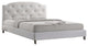 Canterbury Leather Contemporary Bed, White, Full