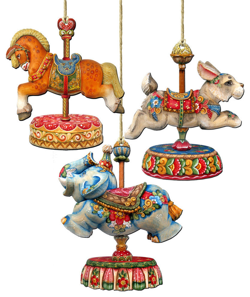 Carousels Ornaments Set of 3