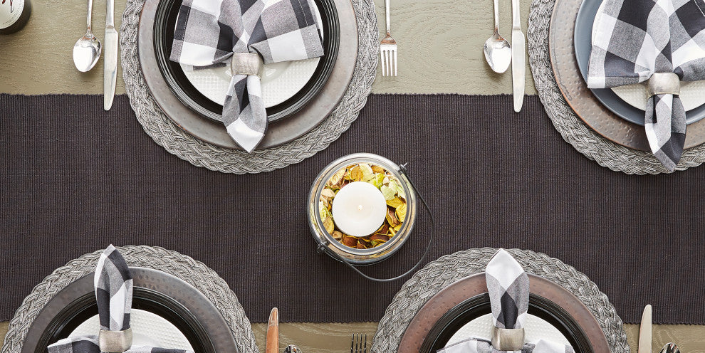 Black Table Runner 13"x72"
