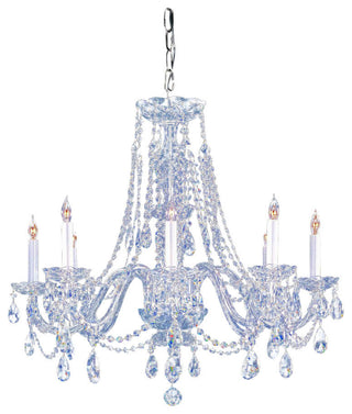 Crystorama 1138-CH-CL-MWP, 8-Light Chandelier, Polished Chrome
