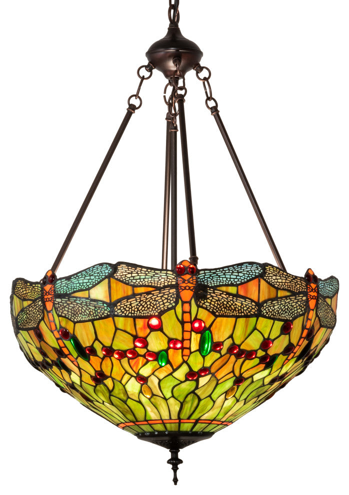 20 Wide Tiffany Hanginghead Dragonfly Inverted Pendant