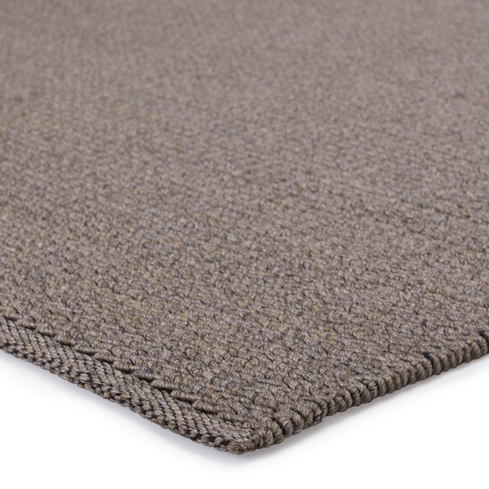 Jaipur Living Ryker Indoor/ Outdoor Solid Brown/ Gray Area Rug, 4'x6'