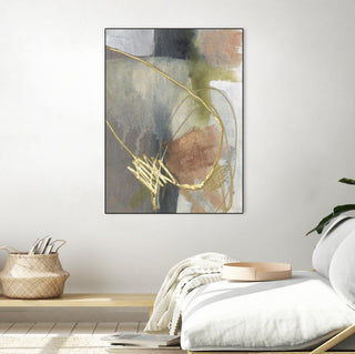 "Burnished Loops II" Framed Canvas by Giant Art 30"x40"