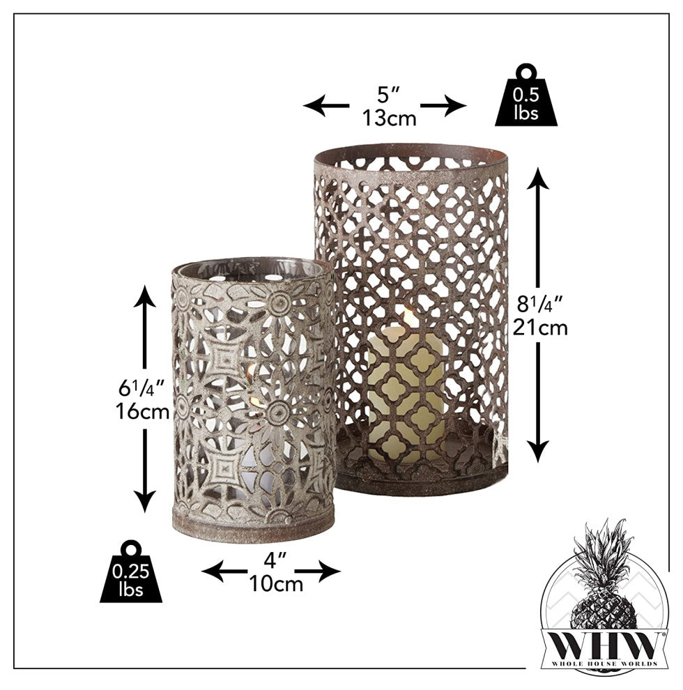 2 Piece Candle Lantern Set