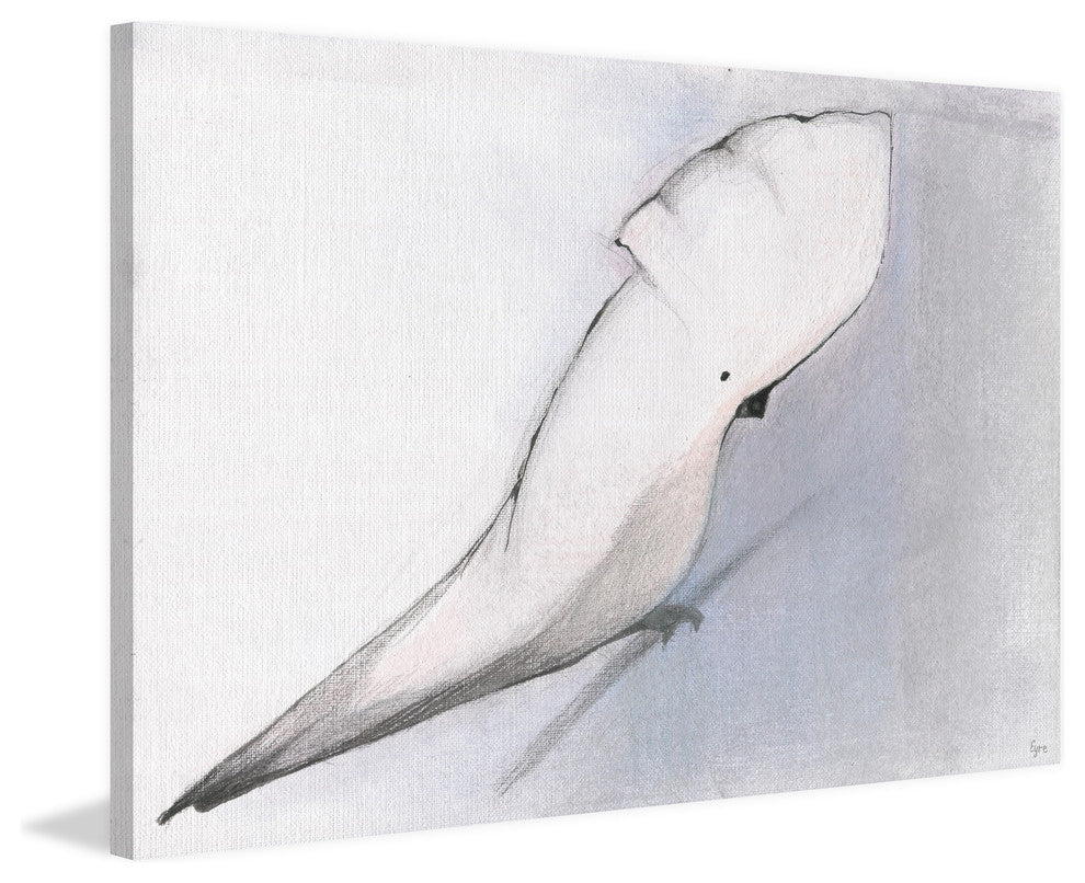 "White Cockatoo" Painting Print on Wrapped Canvas, 24"x16"