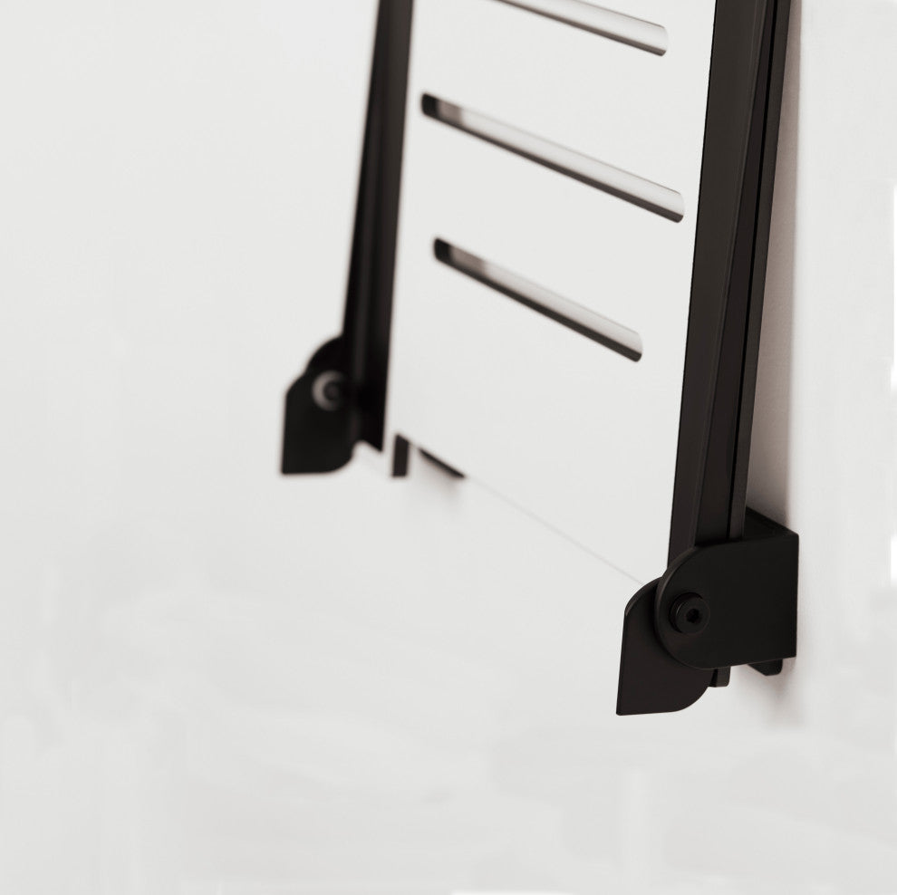 Seachrome SlimLine Folding Wall Mount Shower Seat, White With Matte Black