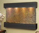 Sunrise Springs water fountain, Multi-Color Slate, Blackened Copper, Square