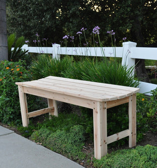 4' Backless Garden Bench, Natural