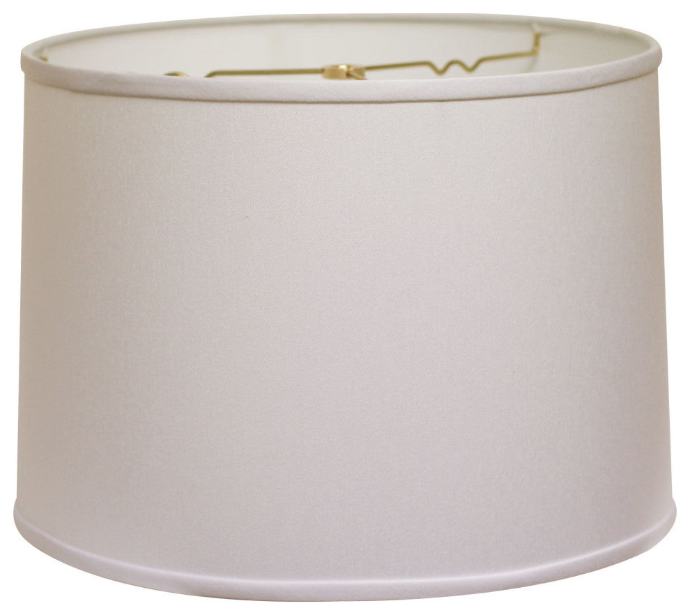 15" White Throwback Drum No Slub Lampshade
