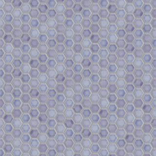 Hudson 1" Hex Lavender Porcelain Floor and Wall Tile