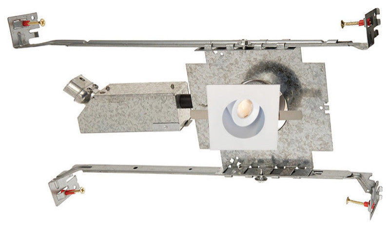 WAC-Lighting LEDme Miniature Square Recessed Downlight, 4000K Cool, White