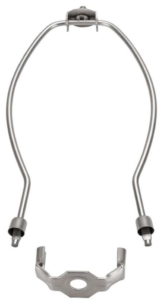 Aspen Creative 20007-2, 10" Heavy Duty Lamp Harp With Saddle, Satin Nickel