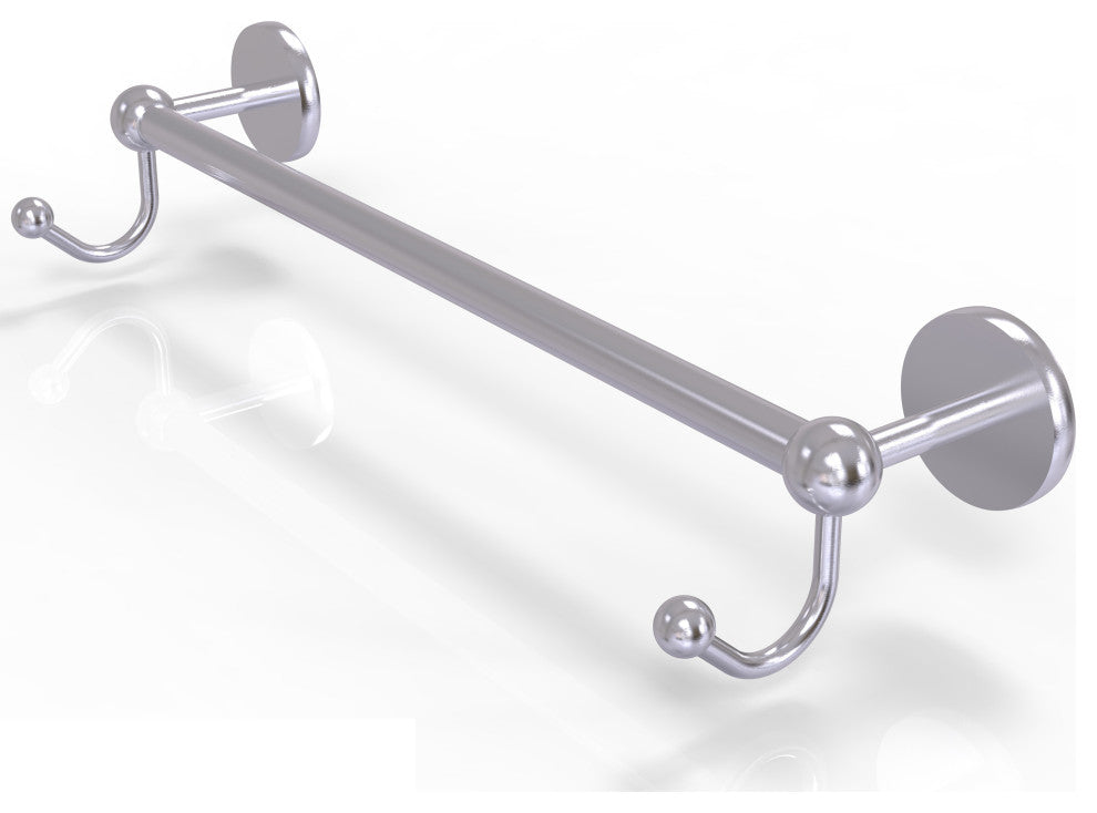 Prestige Skyline 36" Towel Bar with Integrated Hooks, Satin Chrome