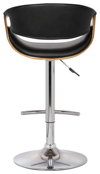 Butterfly Swivel Adjustable Bar Stool, Walnut With Black