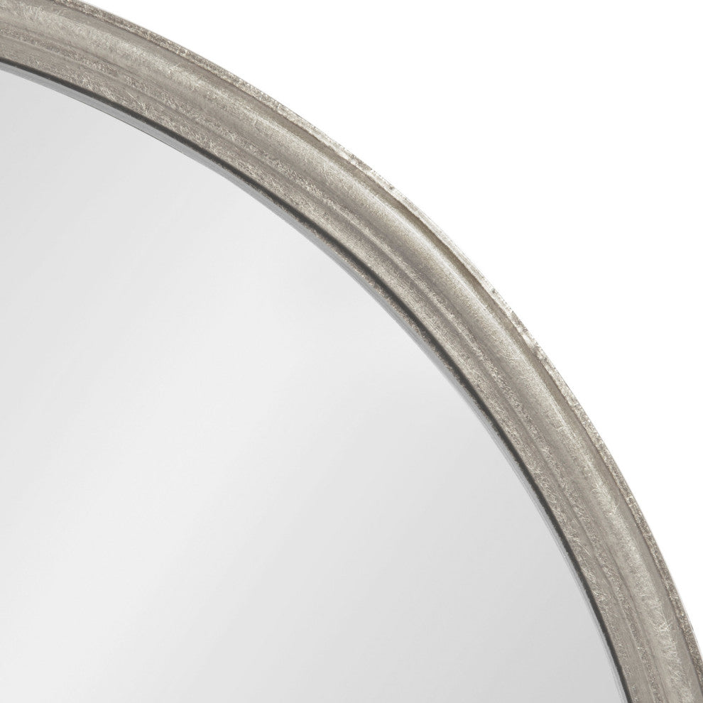 Caskill Capsule Framed Wall Mirror, Silver, 18x24