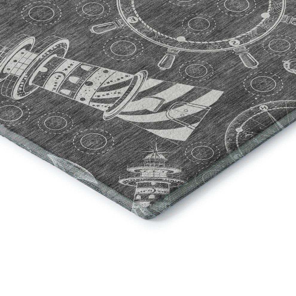 Addison Premium Washable Mayfield AMF154 Gray 3' x 5' Rug